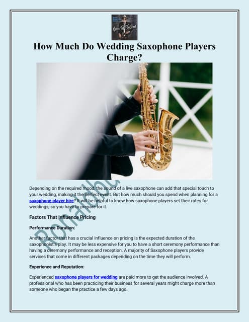 How Much Do Wedding Saxophone Players Charge.pdf